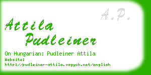 attila pudleiner business card